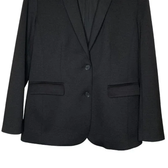 Ann Taylor Womens Tailored Career Blazer Size 8 Black Classic Timeless Office - Picture 3 of 11